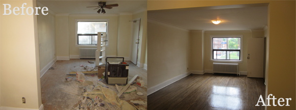 Family Room 2 before and after