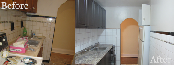 Kitchen before & after